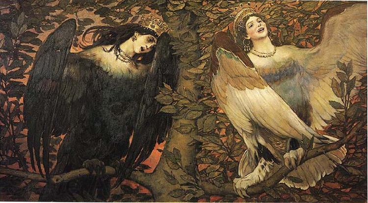 Viktor Vasnetsov Sirin and Alkonost: Birds of Joy and Sorrow. Spain oil painting art